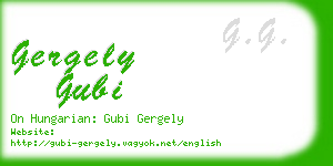 gergely gubi business card